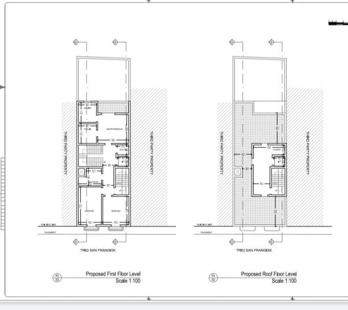 Proposed 1st floor and roof floor